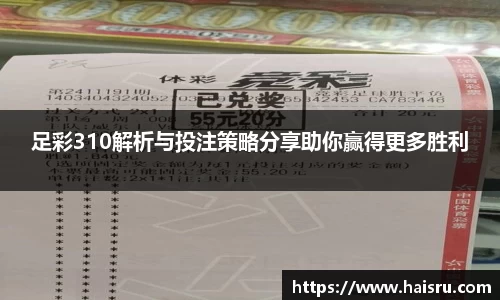 足彩310解析与投注策略分享助你赢得更多胜利